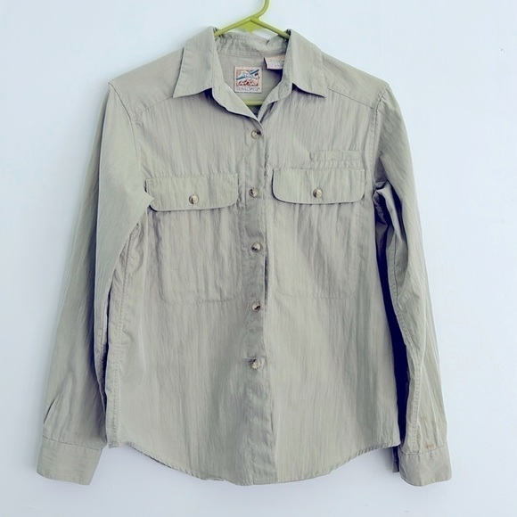 TRAVELSMITH Long Sleeve Lightweight Mesh Shirt Blouse Womens X Small Vt - Picture 1 of 13